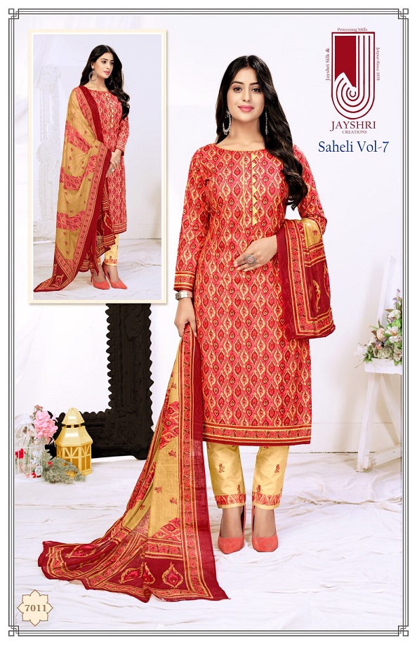 Jayshri Saheli Vol-7 Cotton Designer Printed Dress Material